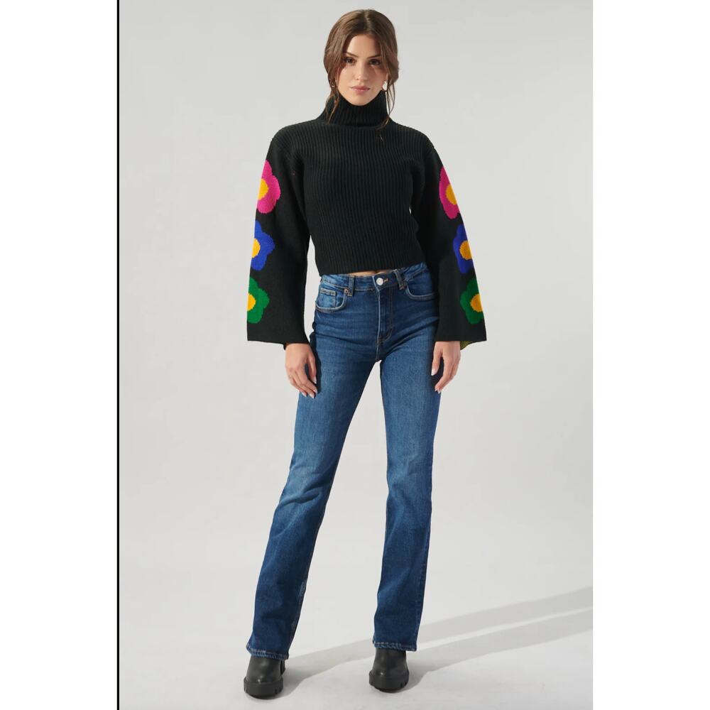 Sugarlips Honey Go Go Wide Sleeve Turtleneck Sweater Size L - Picture 6 of 6